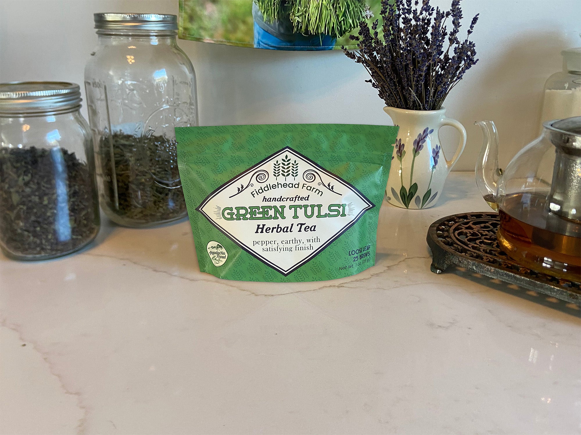 Green Tulsi | Loose-Leaf Teas & Infusers | Fiddlehead Farm | Columbia, Kentucky