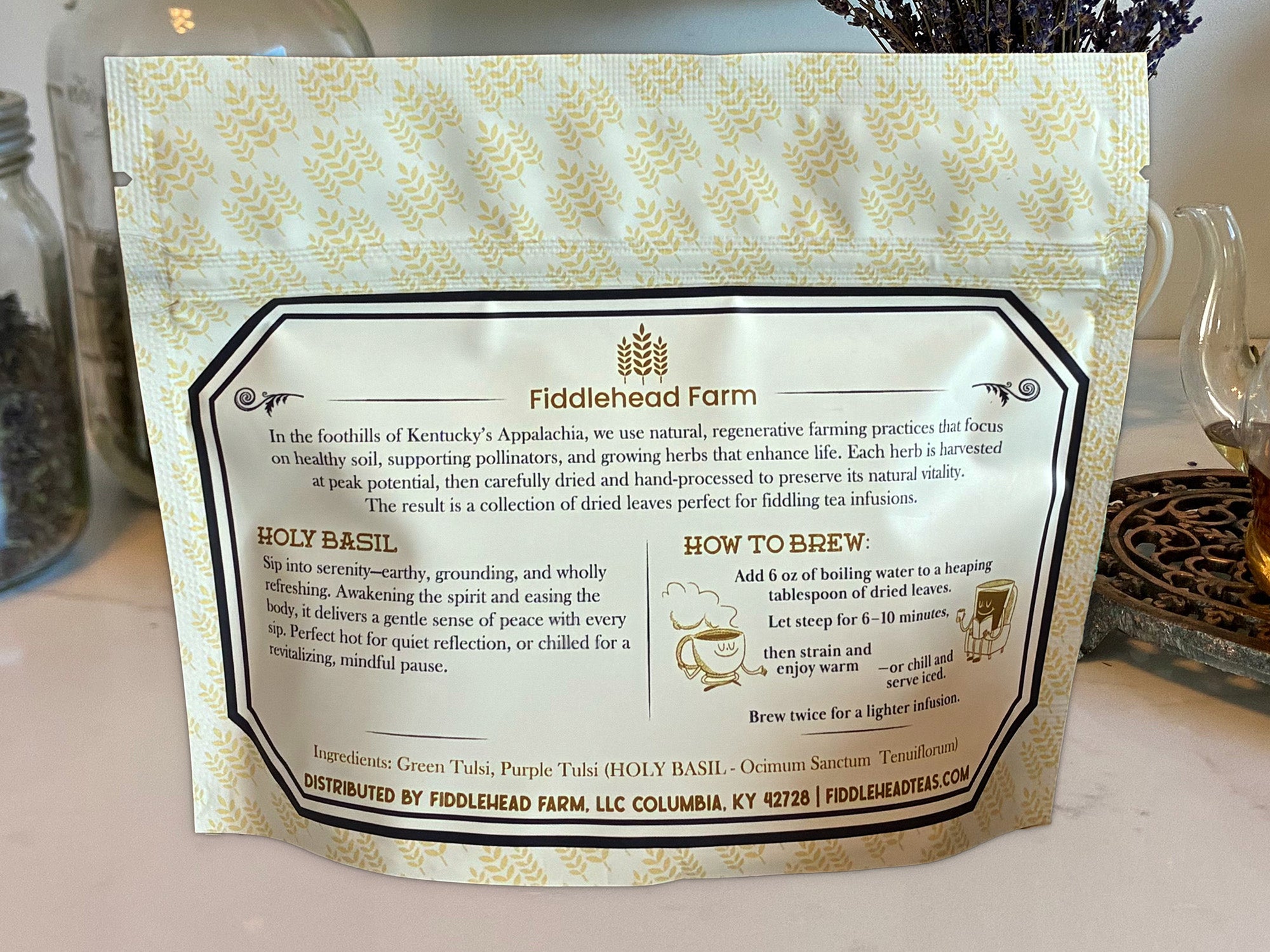 Holy Basil | Loose-Leaf Teas & Infusers | Fiddlehead Farm | Columbia, Kentucky