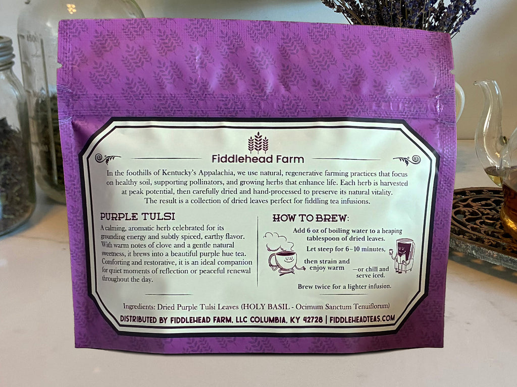 Purple Tulsi | Loose-Leaf Teas & Infusers | Fiddlehead Farm | Columbia, Kentucky